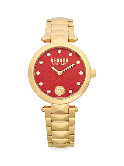 Versus Goldtone Stainless Steel & Swarovski Crystal Bracelet Watch