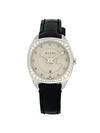 GUCCI STAINLESS STEEL & DIAMOND ALLIGATOR-STRAP WATCH,0400011566101