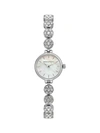 BCBGMAXAZRIA CLASSIC STAINLESS STEEL, MOTHER-OF-PEARL & CRYSTAL BRACELET WATCH,0400011295253