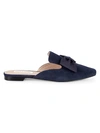 SAKS FIFTH AVENUE Bow Suede Mules,0400011430723