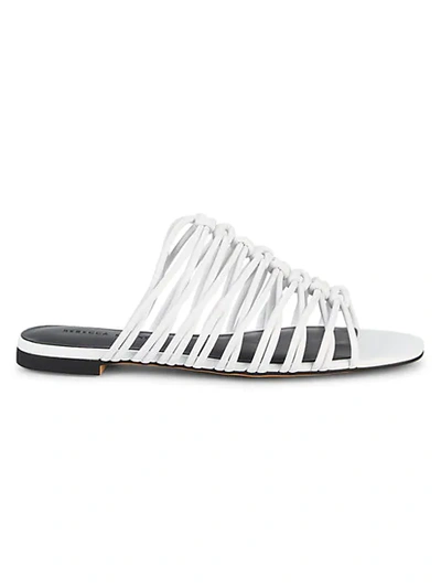 Rebecca Minkoff Women's Maelynn Slide Sandals In Optic White Nappa Leather
