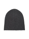 Portolano Men's Cashmere Slouchy Beanie Hat In Dark Heather Grey