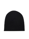 Portolano Men's Ribbed Cashmere Beanie In Black