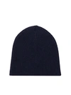 Portolano Men's Ribbed Cashmere Beanie In Dark Blue