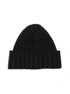 PORTOLANO RIBBED CASHMERE BEANIE,0400012385328