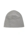 Portolano Men's Ribbed Cashmere Beanie In Light Heather Grey