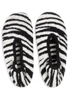 Portolano Women's Zebra-print Cashmere-blend Slipper Socks In Black White