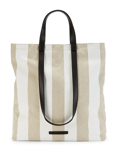 French Connection Amari Striped Tote In White
