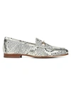 SAM EDELMAN LORAINE SNAKESKIN-EMBOSSED LEATHER LOAFERS,0400011284331