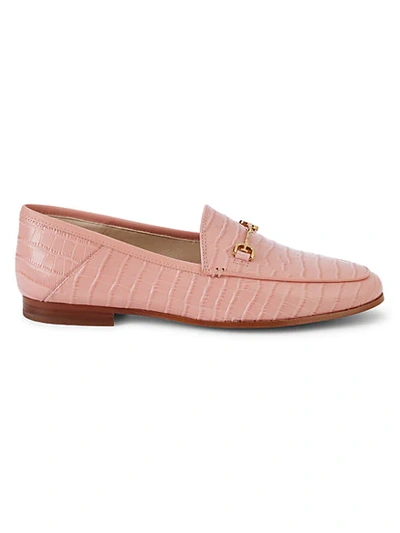 Sam Edelman Loraine Croc-embossed Loafers In Pink
