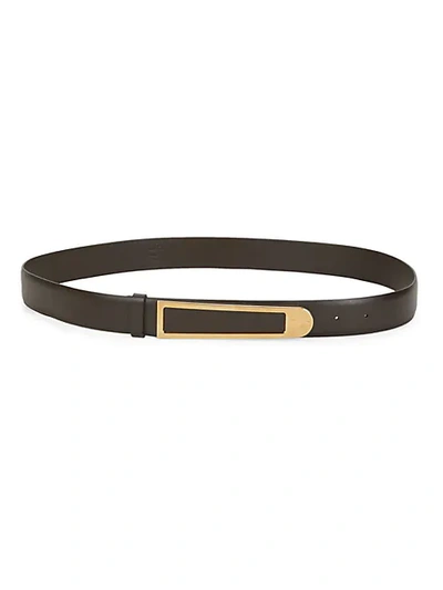 Ferragamo Pin-buckled Leather Belt In Brown