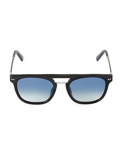 Web 51mm Round Flat Top Sunglasses In Black