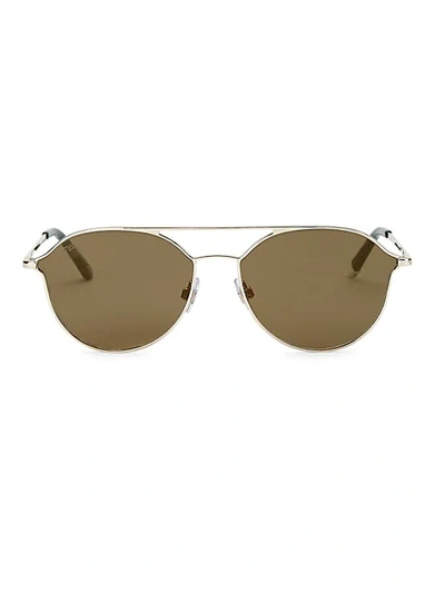 Web 59mm Aviator Sunglasses In Gold Smoke
