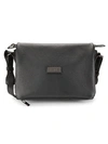 VALENTINO BY MARIO VALENTINO MEN'S OMER PEBBLED-LEATHER MESSENGER BAG,0400012092933