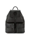 VALENTINO BY MARIO VALENTINO SIMEON ROCKSTUD PEBBLED-LEATHER BACKPACK,0400012116030