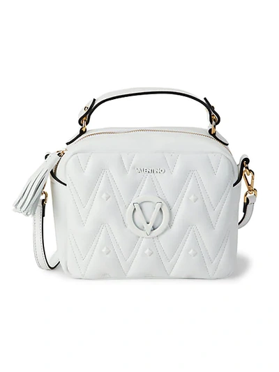 Valentino By Mario Valentino Boulette D Sauvage Studded Camera Bag In White
