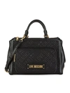 LOVE MOSCHINO MONOGRAM TOP HANDLE SATCHEL,0400012287738