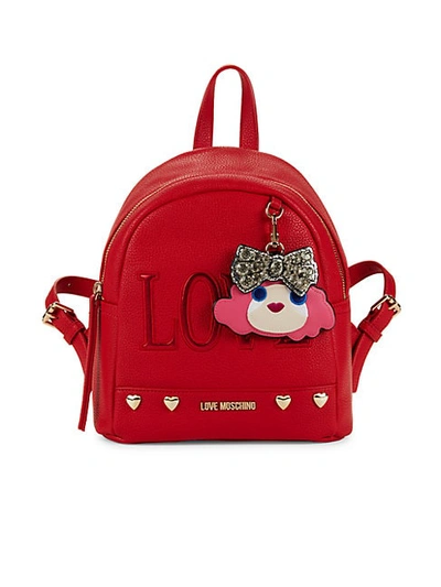 Love Moschino Heart-stud Backpack In Red