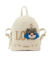 LOVE MOSCHINO HEART-STUD BACKPACK,0400012287816