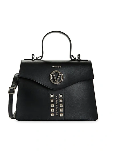 Valentino By Mario Valentino Melanie Rockstud Leather Top Handle Bag In Black