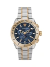 VERSACE TWO-TONE STAINLESS STEEL CHRONOGRAPH BRACELET WATCH,0400099981837