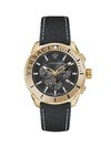 VERSACE STAINLESS STEEL & LEATHER-STRAP CHRONOGRAPH WATCH,0400098777274