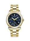 FERRAGAMO GOLDTONE STAINLESS STEEL CHRONOGRAPH WATCH,0400010404088