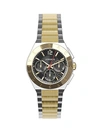 VERSACE LANDMARK ROUND TWO-TONE STAINLESS STEEL CHRONOGRAPH WATCH,0400010470742