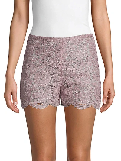 Valentino Lace Shorts In Water Lilac