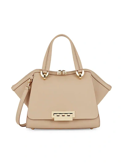 Zac Zac Posen Small Eartha Leather Top Handle Bag In Dark Oat