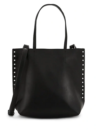 French Connection Zuma Faux Leather Satchel In Black