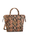VALENTINO BY MARIO VALENTINO CHARMONT SNAKESKIN EMBOSSED LEATHER SATCHEL,0400011110624