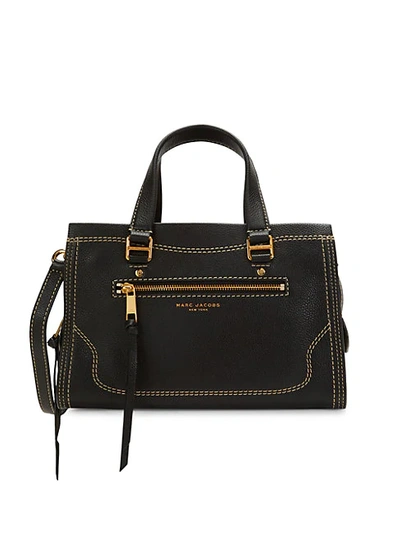 Marc Jacobs Cruiser Pebbled Leather Satchel In Black