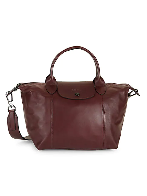 longchamp medium le pliage top handle handbag
