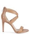 KENNETH COLE BROOKE CRISS-CROSS LEATHER D'ORSAY HIGH-HEEL SANDALS,0400010826513