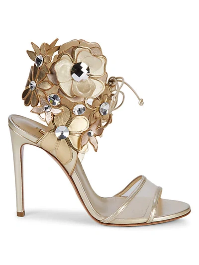 Casadei Embellished Stiletto Sandals In Beige