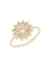 SAKS FIFTH AVENUE 14K YELLOW GOLD & DIAMOND STARBURST RING,0400010837859