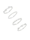 SAKS FIFTH AVENUE 4-PIECE 14K WHITE GOLD & DIAMOND RING SET,0400012049339