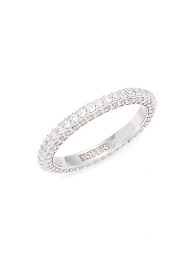Nephora 14k White Gold & Diamond Ring