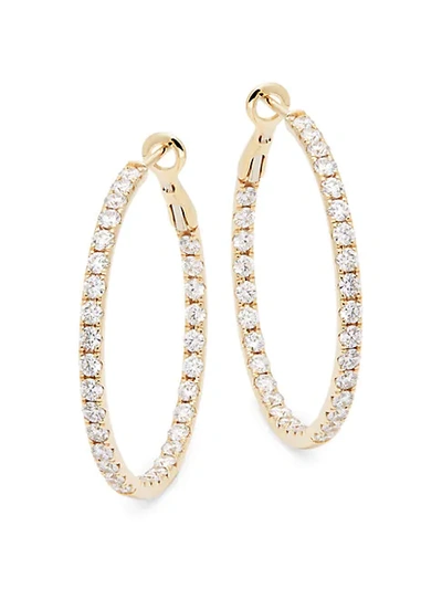 Nephora 14k Gold Diamond Hoop Earrings