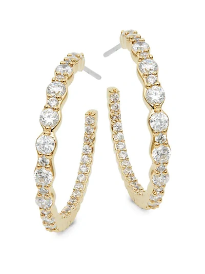 Adriana Orsini Goldtone & Crystal Hoop Earrings