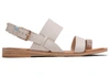 TOMS OFF WHITE ROSE GOLD LEATHER WOMEN'S FREYA SANDALS,889556811496