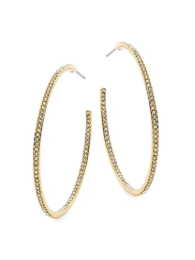 Adriana Orsini Goldtone & Crystal Hoop Earrings