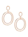 SAKS FIFTH AVENUE 14K ROSE GOLD & DIAMOND DROP EARRINGS,0400011567924