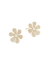 SAKS FIFTH AVENUE 14K YELLOW GOLD & DIAMOND FLOWER STUD EARRINGS,0400011545502