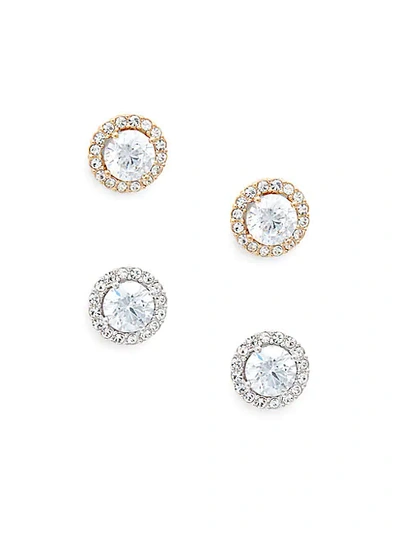 Adriana Orsini 2-pair Goldtone & Crystal Stud Earrings