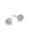 SAKS FIFTH AVENUE 14 WHITE GOLD DIAMOND STUD EARRINGS,0400011859969