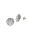 SAKS FIFTH AVENUE 14K WHITE GOLD & WHITE DIAMOND STUD EARRINGS,0400011936092