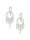 SAKS FIFTH AVENUE 14K WHITE GOLD & DIAMOND CHANDELIER EARRINGS,0400012048563