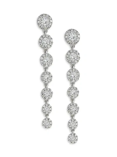 Saks Fifth Avenue 14k White Gold & Diamond Drop Earring